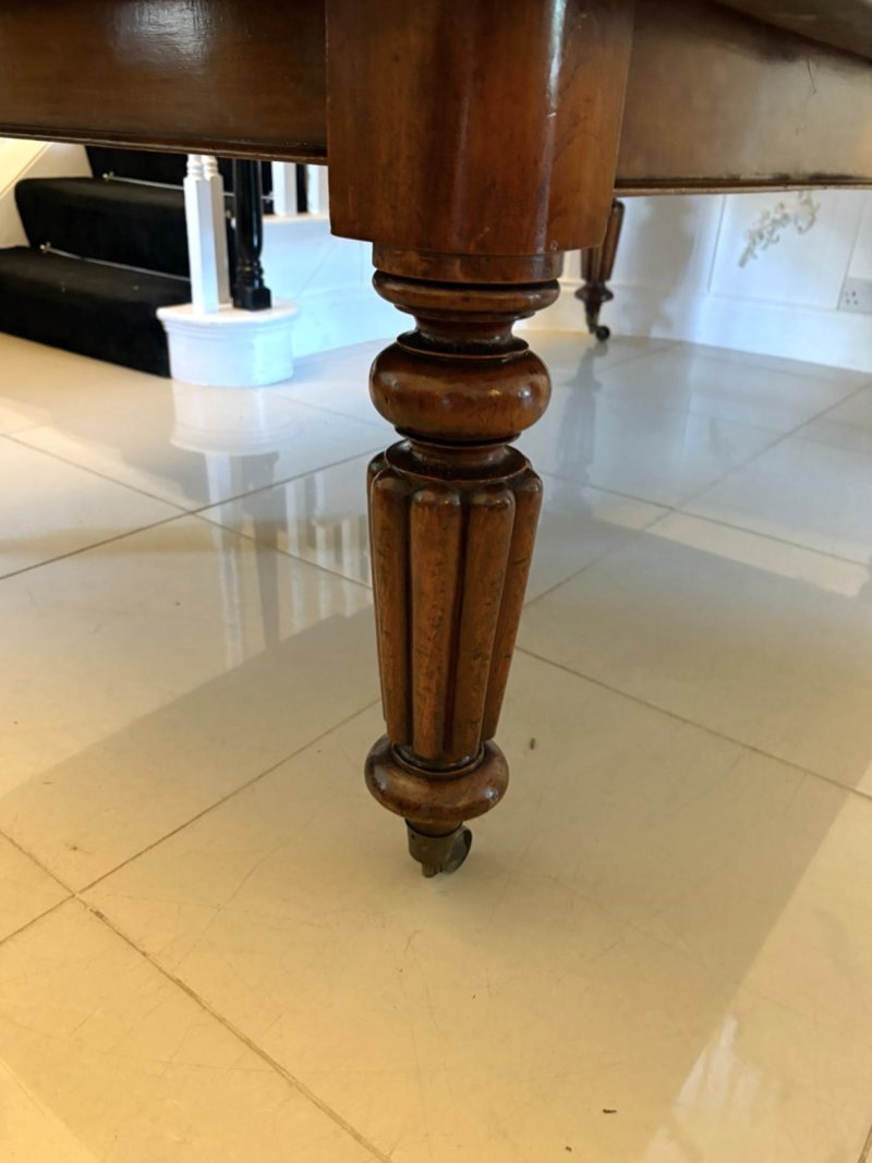 Antique Victorian Quality Mahogany 10/12 Seater Extending Dining Table - Image 11